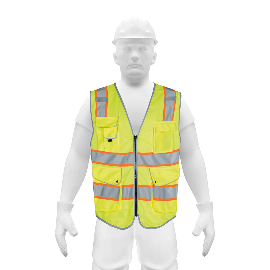 CHS-900V-M Chaleco de seguridad de alta visibilidad, verde, M, EXPERT