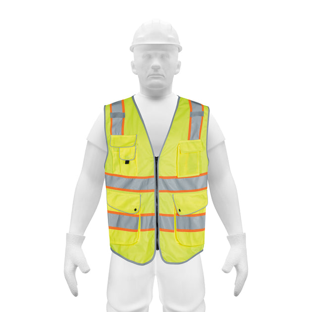 CHS-900V-M Chaleco de seguridad de alta visibilidad, verde, M, EXPERT