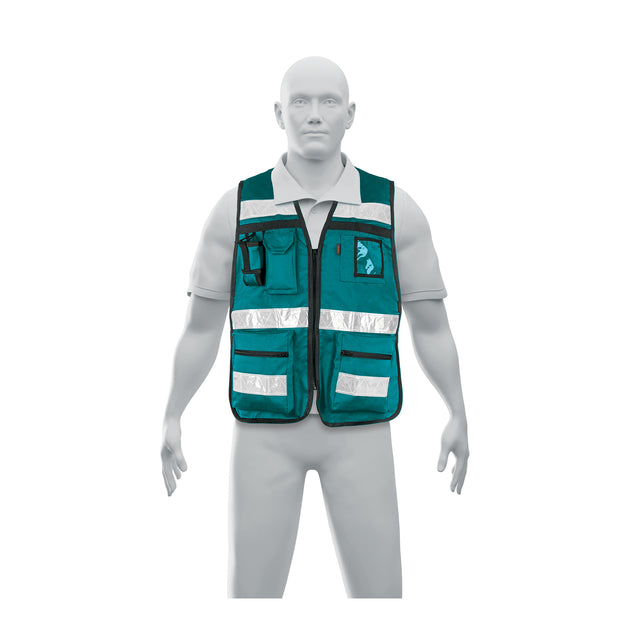 CHS-900V Chaleco brigadista con cintas reflejantes, color verde
