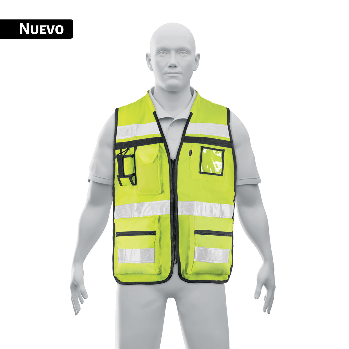 Chaleco Alta Visibilidad Truper CHS-900Y Clase 2 Tipo R Amarillo | 8 Bolsas