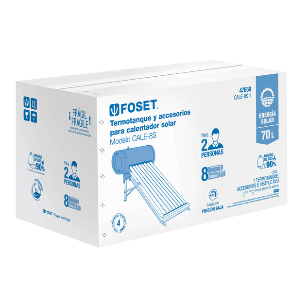 CJ-CALE-8S-1 Caja de empaque de repuesto para termotanque CALE-8S, FOSET