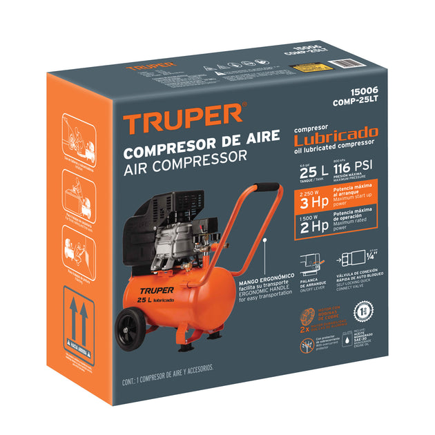 CJ-COMP-25LT Caja de empaque de repuesto para COMP-25LT, Truper