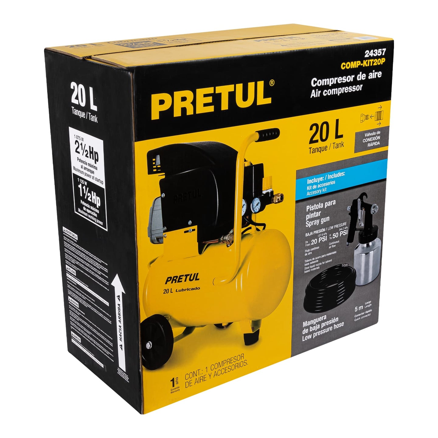 CJ-COMP-KIT20P Caja de empaque de repuesto para COMP-KIT20P, PRETUL