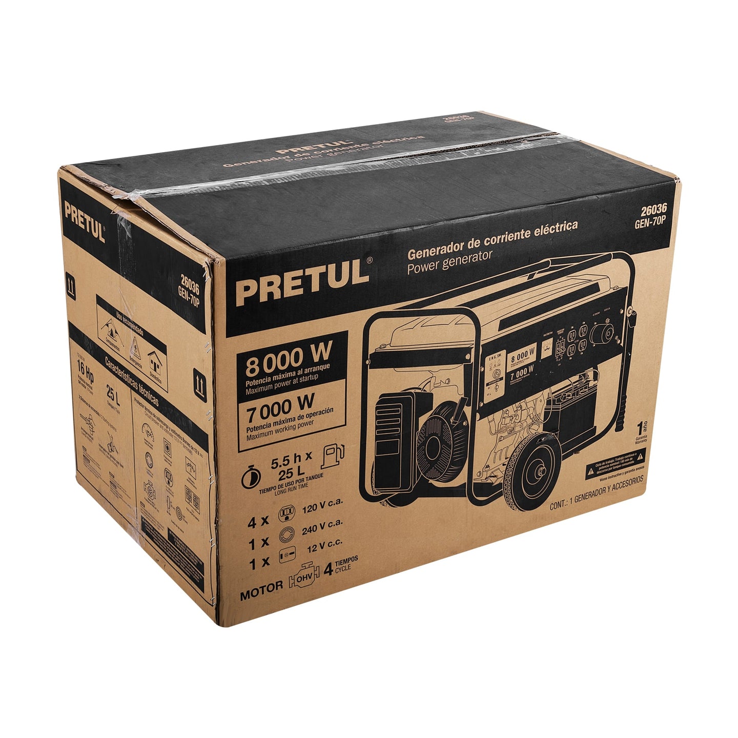 CJ-GEN-70P Caja de empaque de repuesto GEN-70P, PRETUL