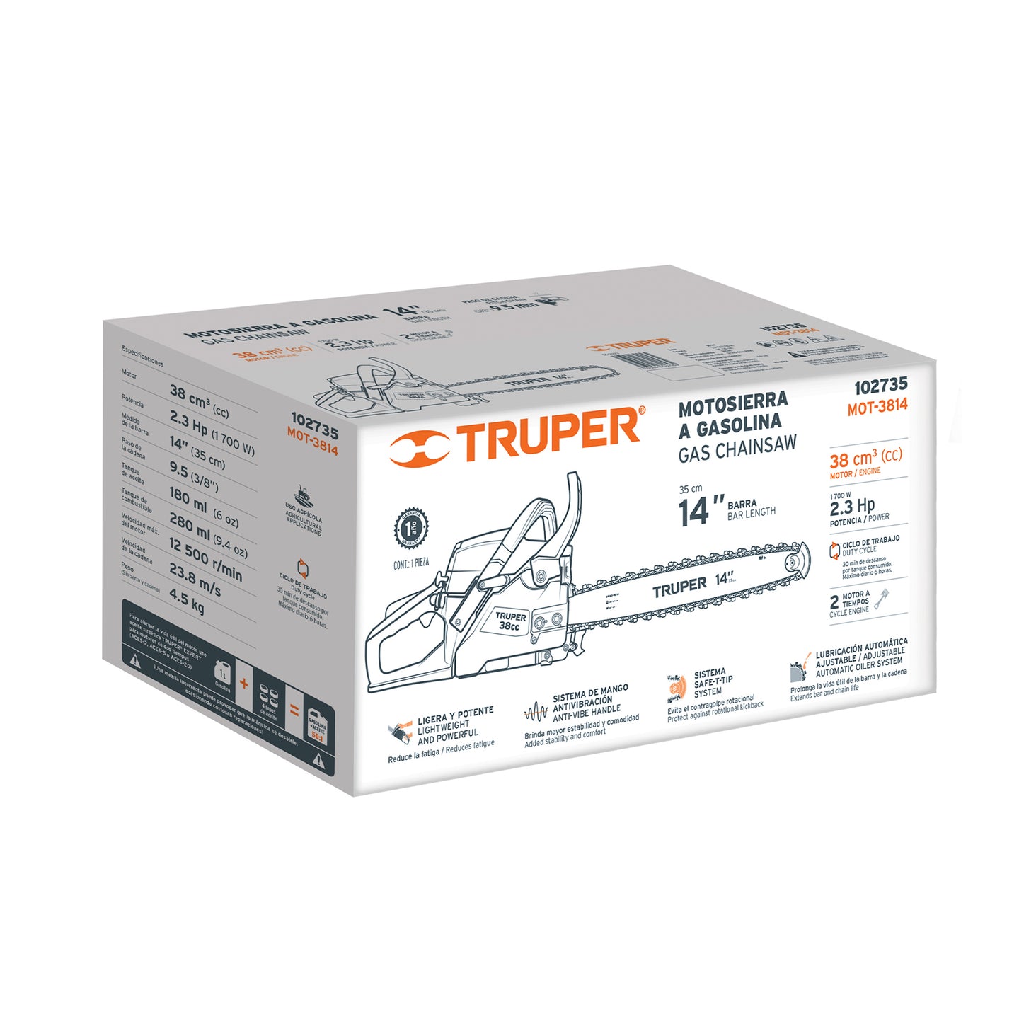 CJ-MOT-3814 Caja de empaque de repuesto para MOT-3814, Truper