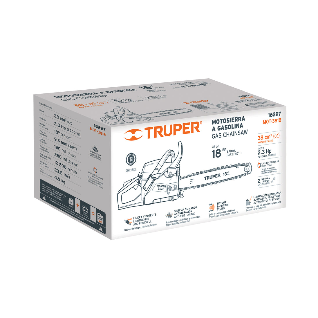 CJ-MOT-3818 Caja de empaque de repuesto para MOT-3818, Truper