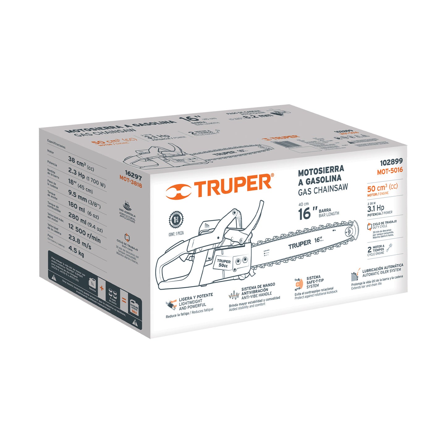 CJ-MOT-5016 Caja de empaque de repuesto para MOT-5016, Truper
