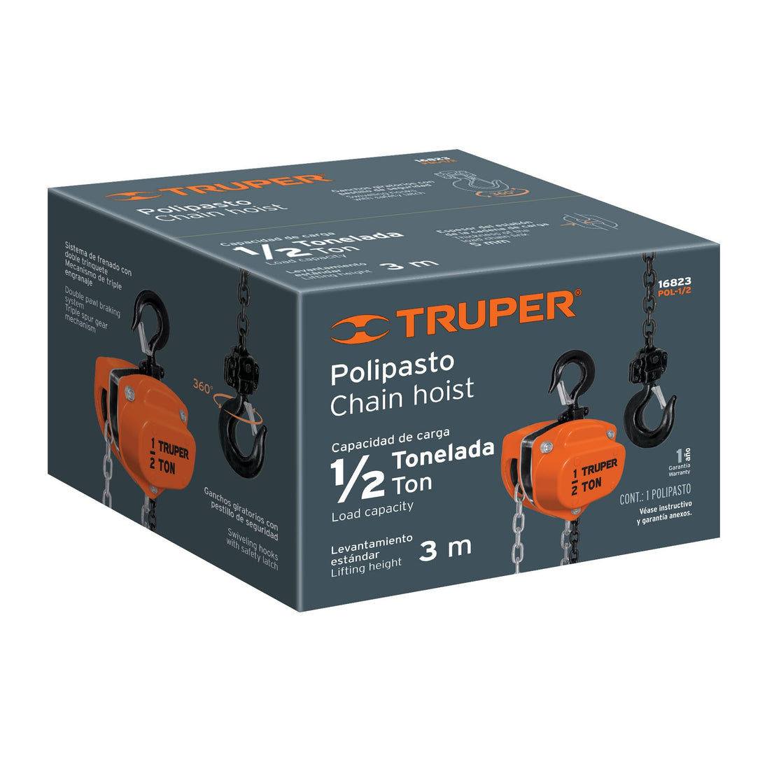 CJ-POL-1/2 Caja de empaque de repuesto para POL-1/2, Truper