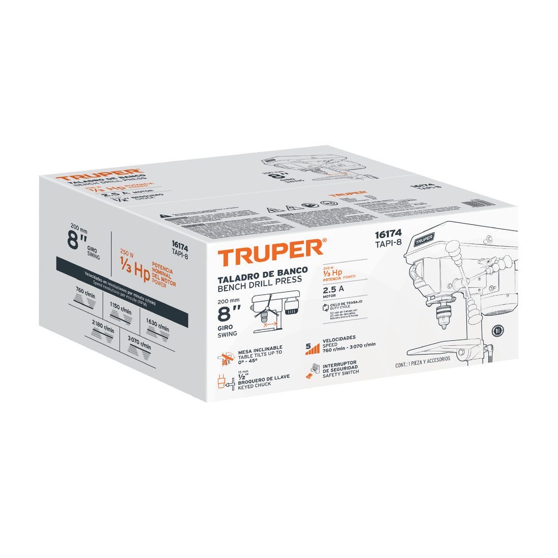 CJ-TAPI-8 Caja de empaque de repuesto para TAPI-8, Truper