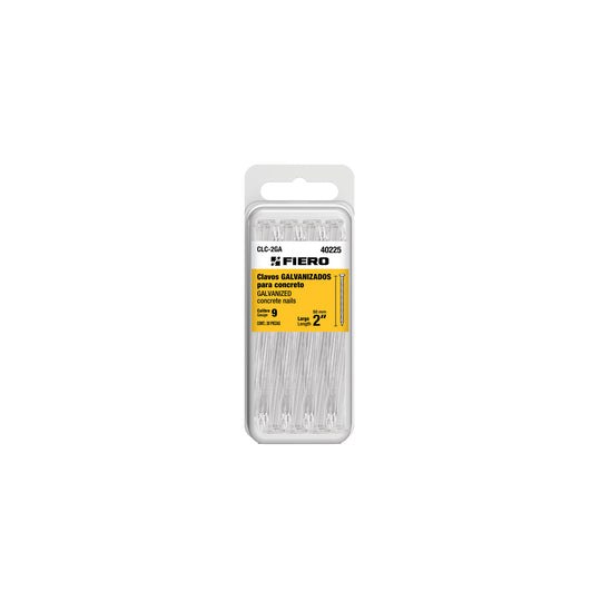 CLC-2GA Blíster con 20 clavos galvanizados para concreto 2", FIERO
