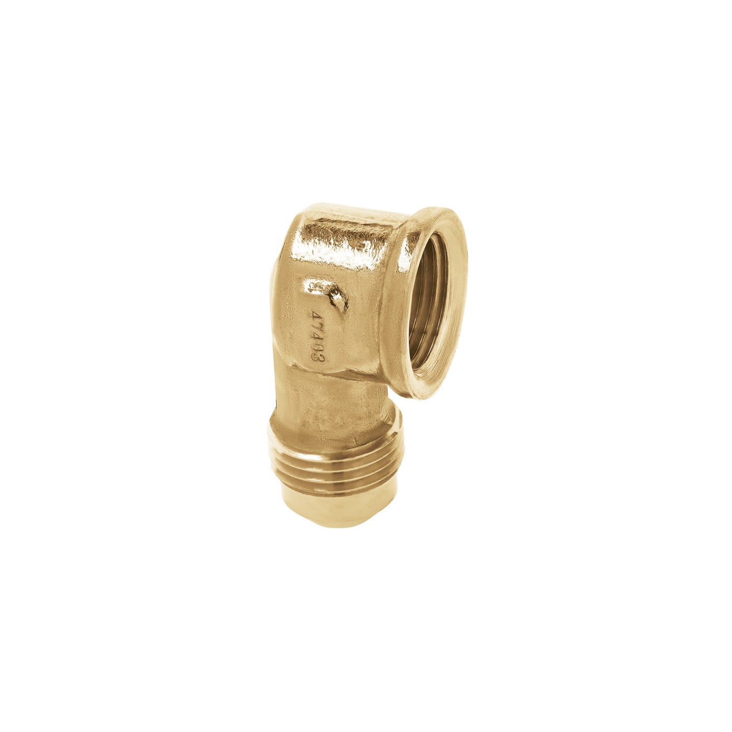 CLG-521 Codo para estufa a 90° de latón de 3/8 x 3/8", FOSET