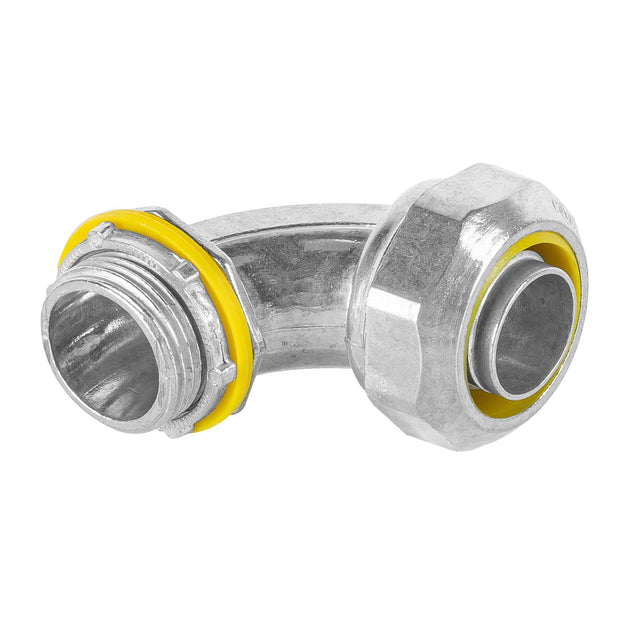 CLQ-3/4C Conector curvo de 3/4" para tubo liquid tight, VOLTECK