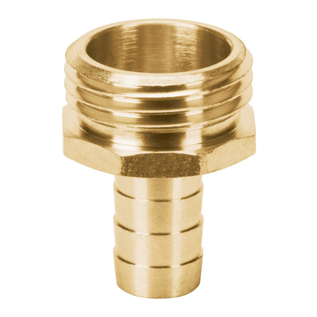 CM-1/2B Conector 1/2" macho de latón sólido para manguera, Truper