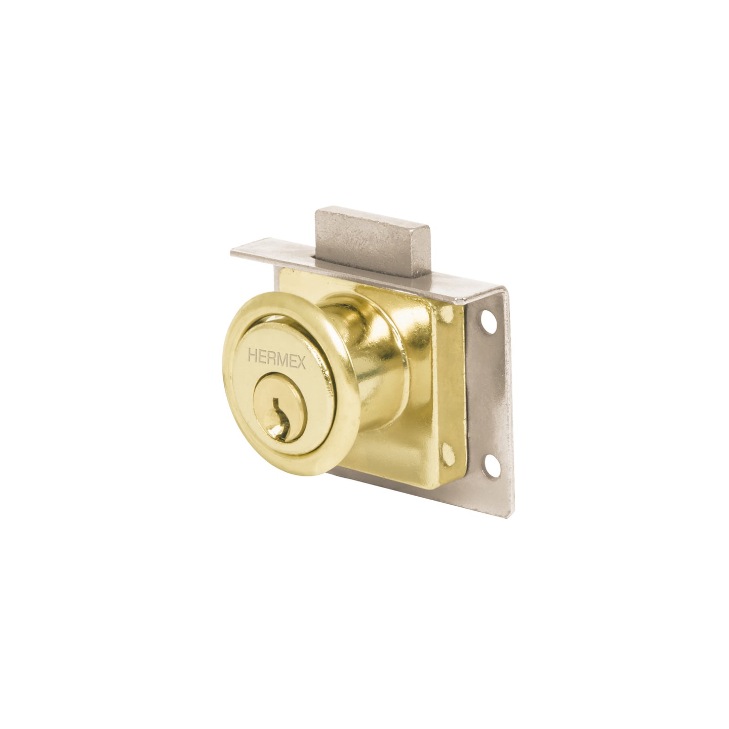 CM-24L Cerradura para mueble, modelo 24, latón, HERMEX
