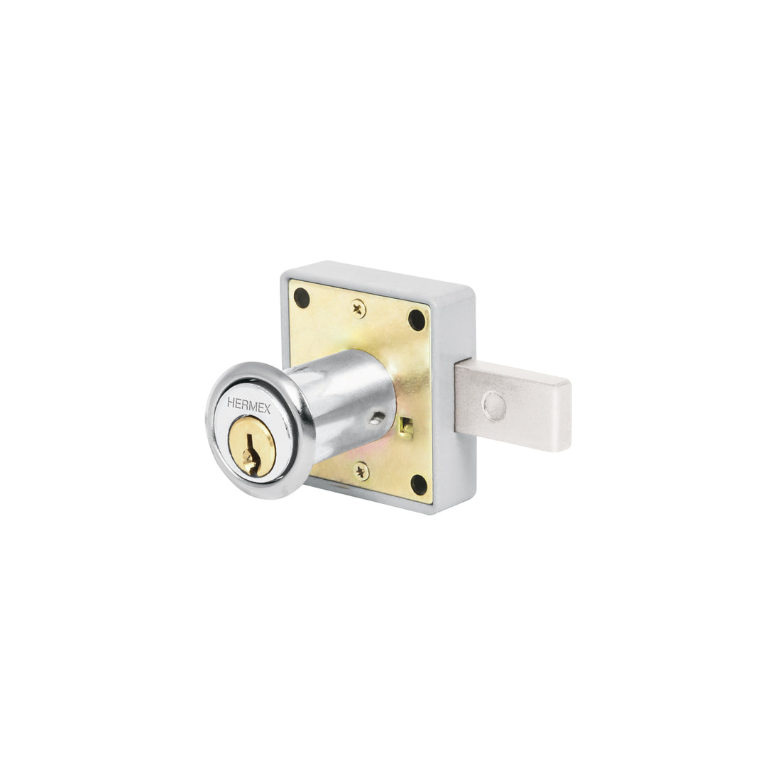 CM-25C Cerradura para mueble, modelo 25, cromo, HERMEX