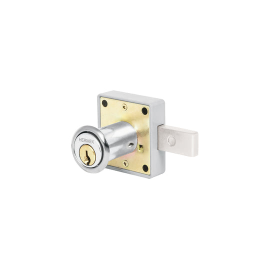 CM-25C Cerradura para mueble, modelo 25, cromo, HERMEX