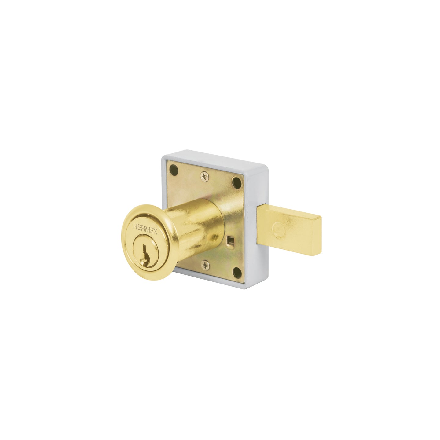 CM-25L Cerradura para mueble, modelo 25, latón, HERMEX