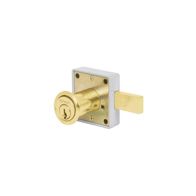 CM-25L Cerradura para mueble, modelo 25, latón, HERMEX