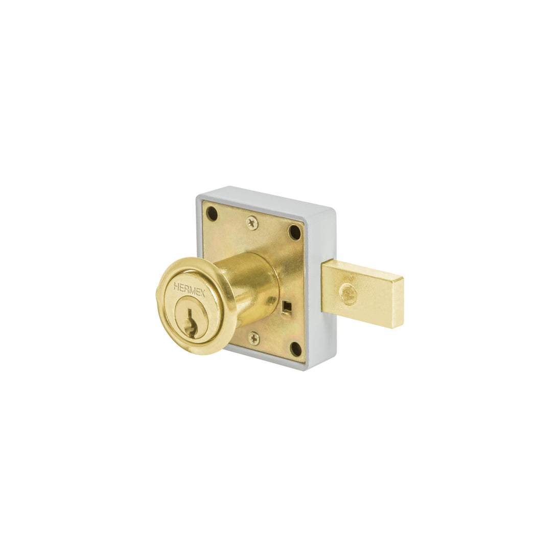 CM-26L Cerradura para mueble, modelo 26, latón, HERMEX