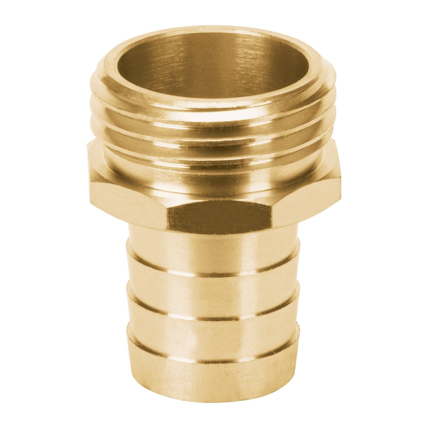 CM-3/4B Conector 3/4" macho de latón sólido para manguera, Truper