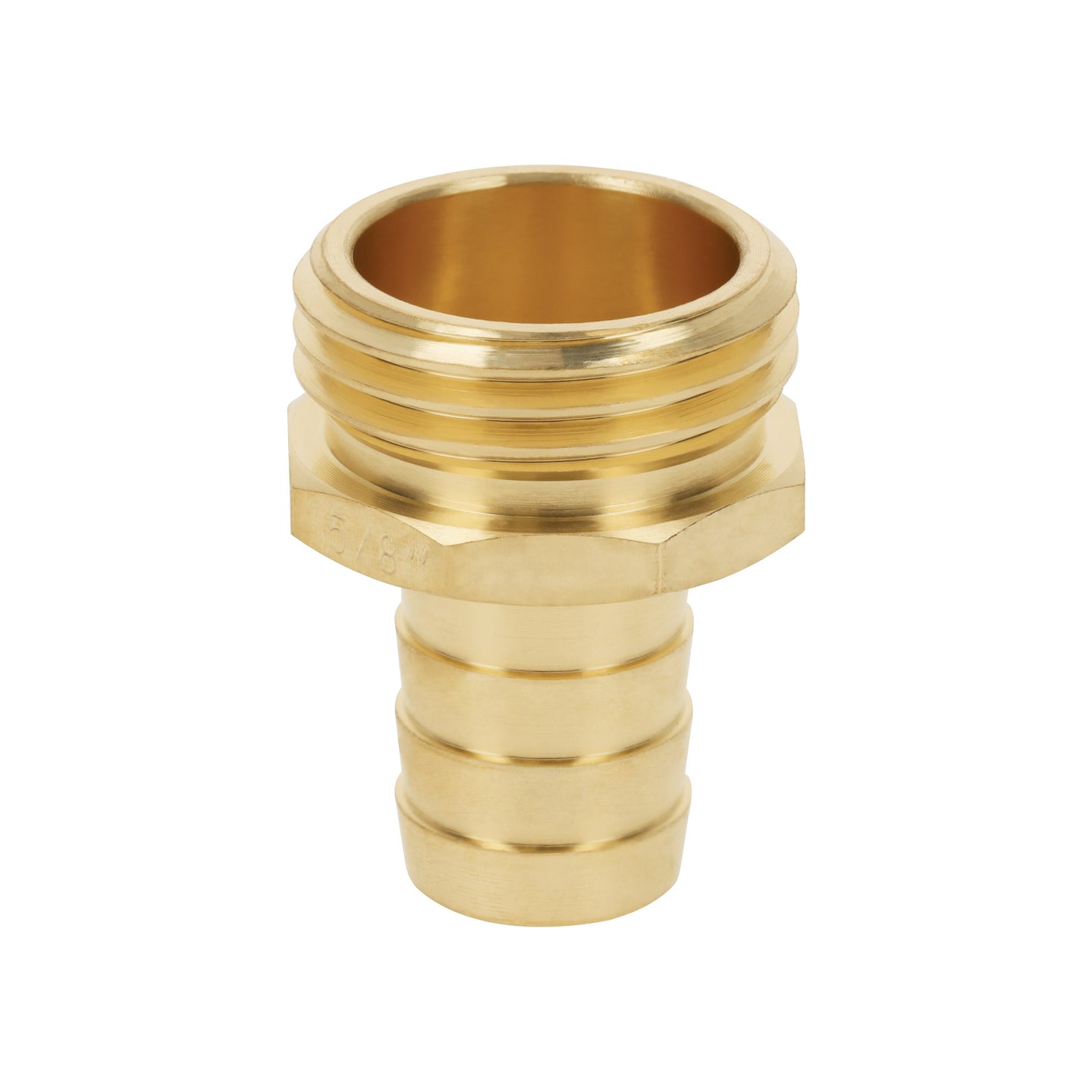 CM-5/8B Conector 5/8" macho de latón sólido para manguera, Truper
