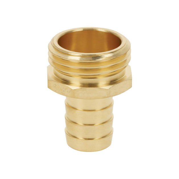 CM-5/8B Conector 5/8" macho de latón sólido para manguera, Truper