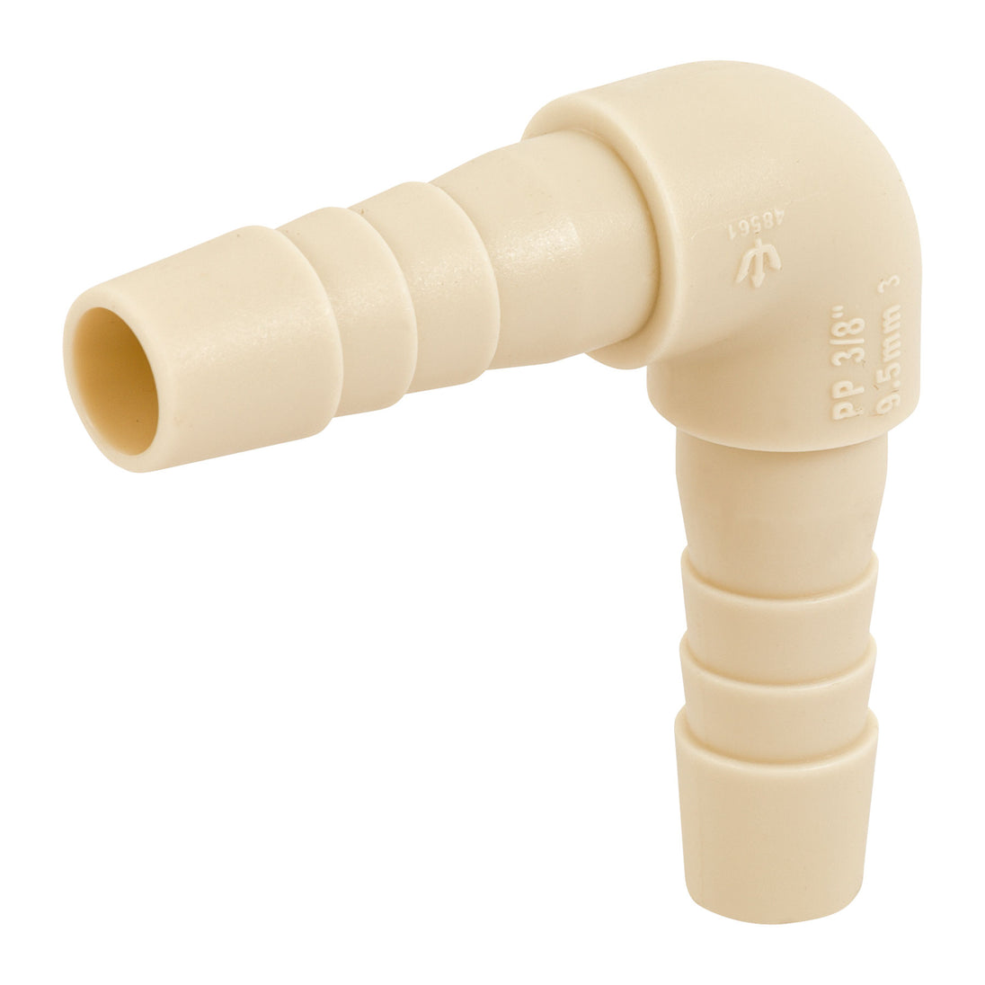 CM-561 Codo 90° inserción de 3/8" de polipropileno, FOSET