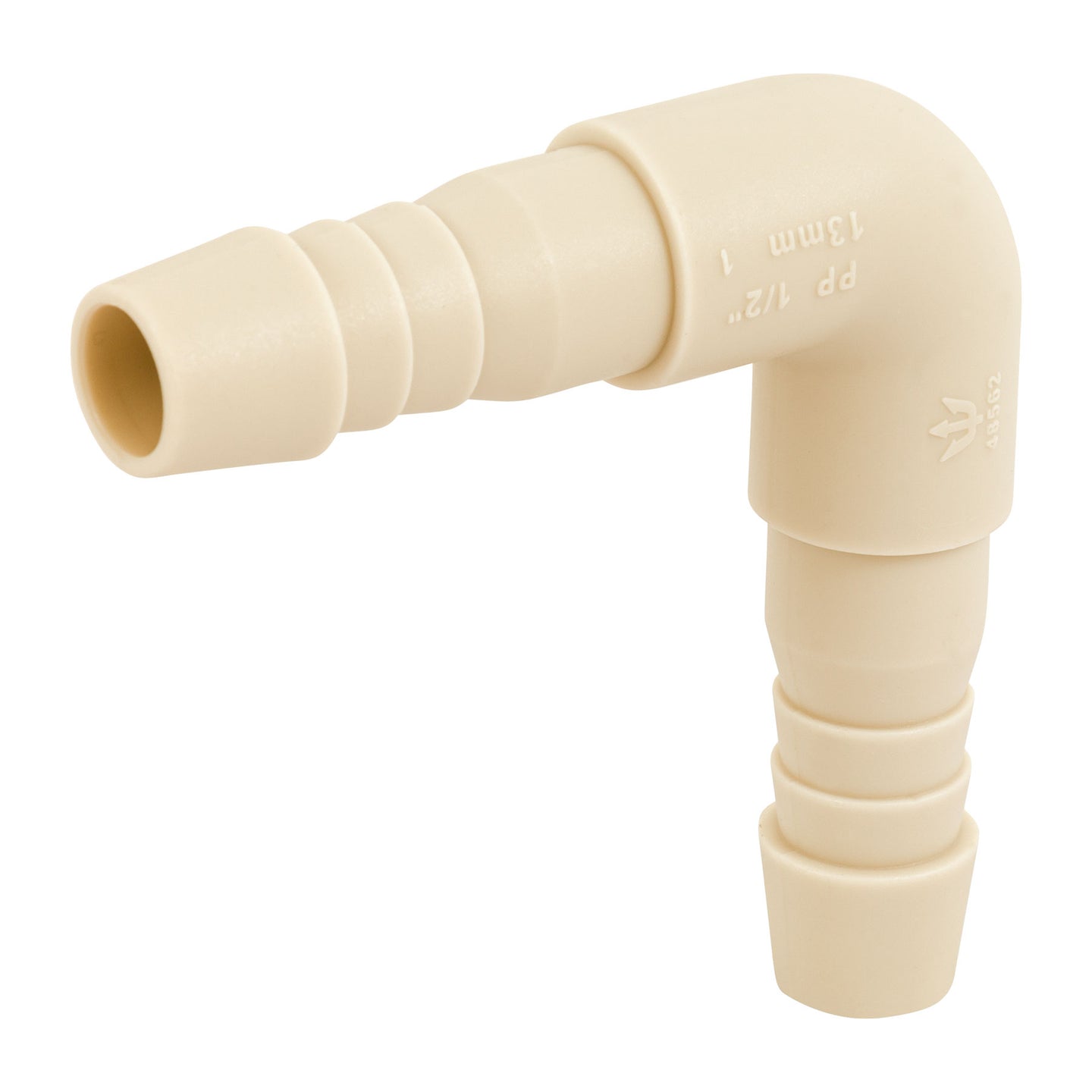 CM-562 Codo 90° inserción de 1/2" de polipropileno, FOSET