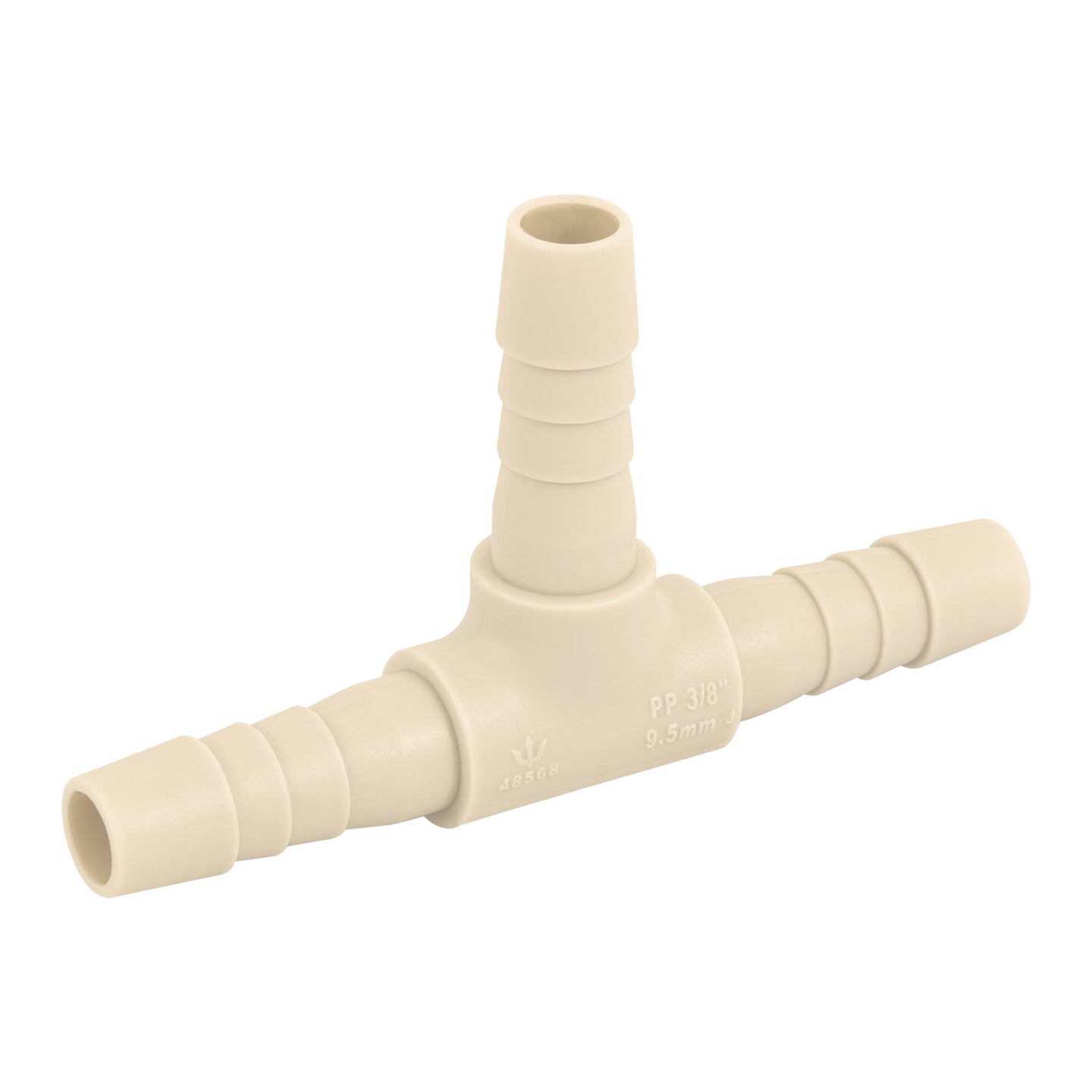 CM-761 Tee inserción 3/8" de polipropileno, FOSET