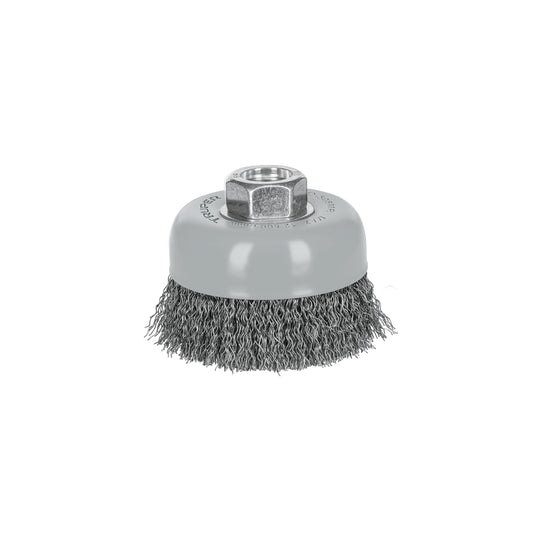 CO-508MR Carda copa 3" alambre ondulado fino, Multi-rosca, Truper