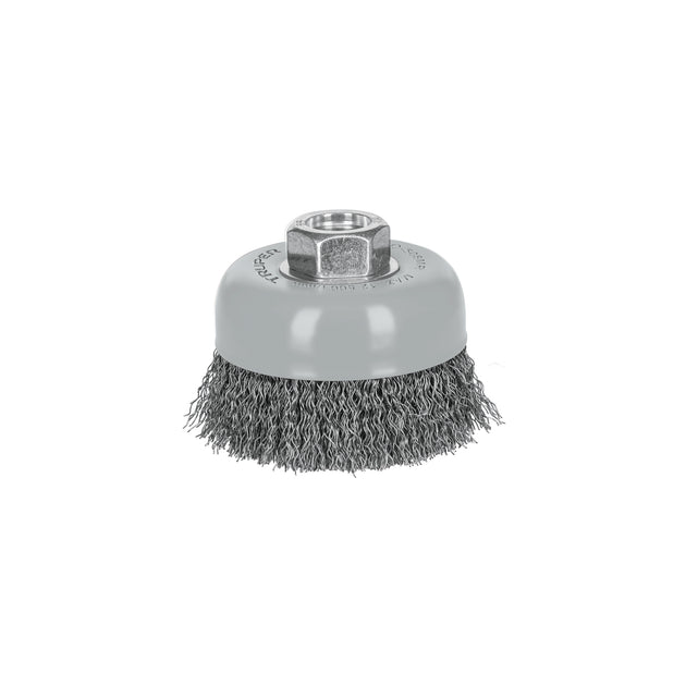 CO-508MR Carda copa 3" alambre ondulado fino, Multi-rosca, Truper