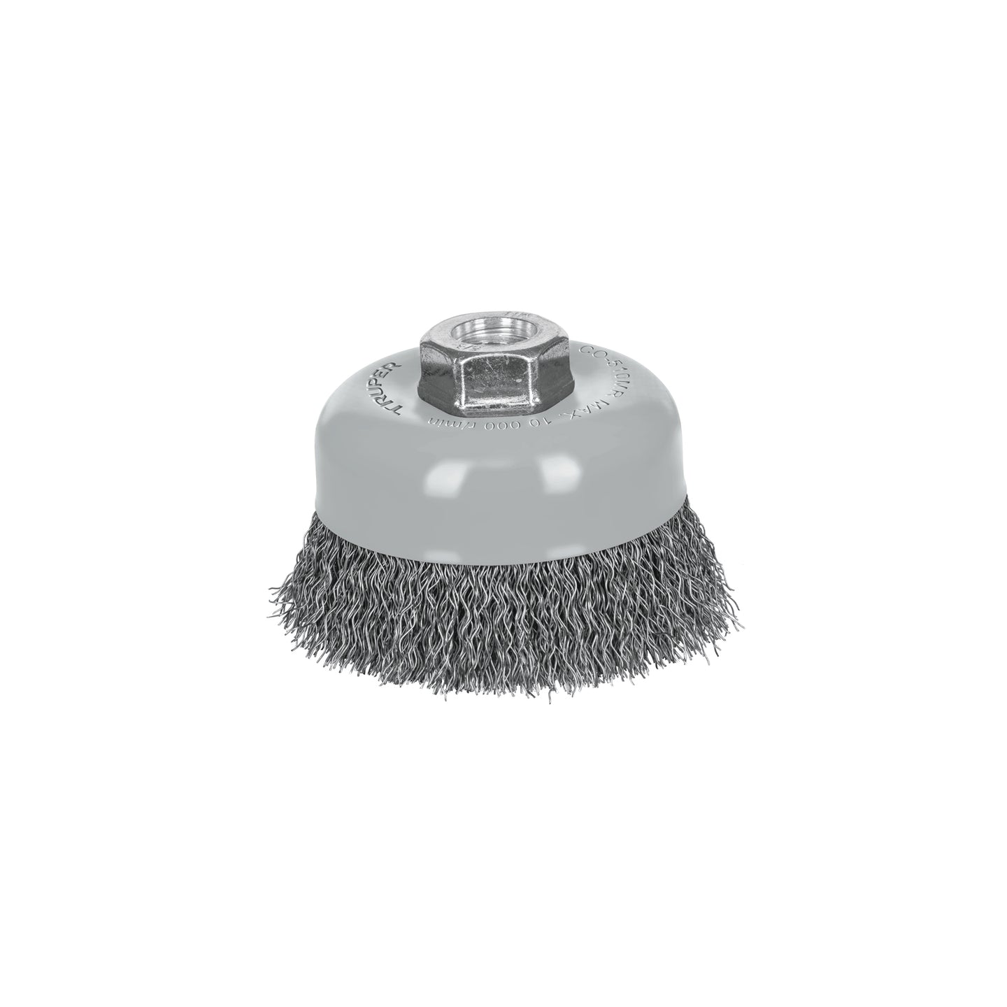 CO-510MR Carda copa 4" alambre ondulado fino, Multi-rosca, Truper