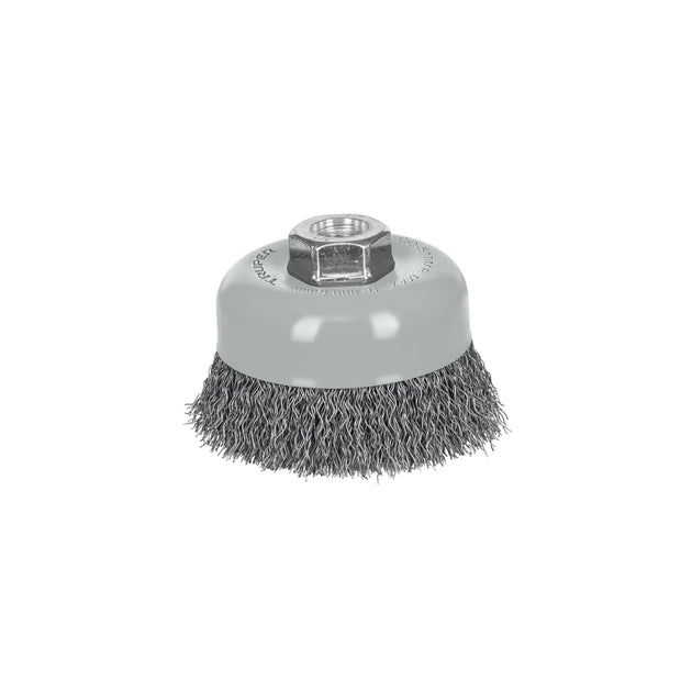 CO-510MR Carda copa 4" alambre ondulado fino, Multi-rosca, Truper