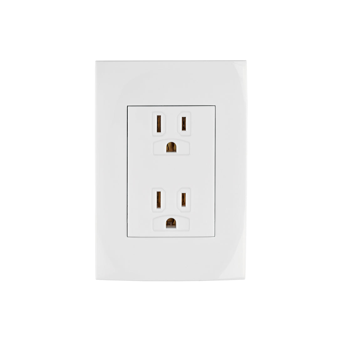 CODO-OB Contacto dúplex, 2 polos + tierra, línea Oslo, blanco