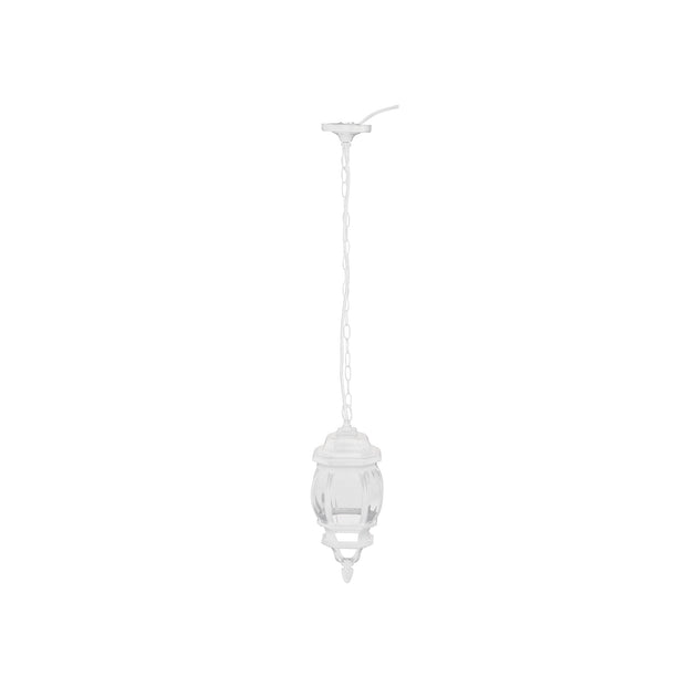 COL-100S Arbotante tipo farol tradicional colgante p/exterior, blanco