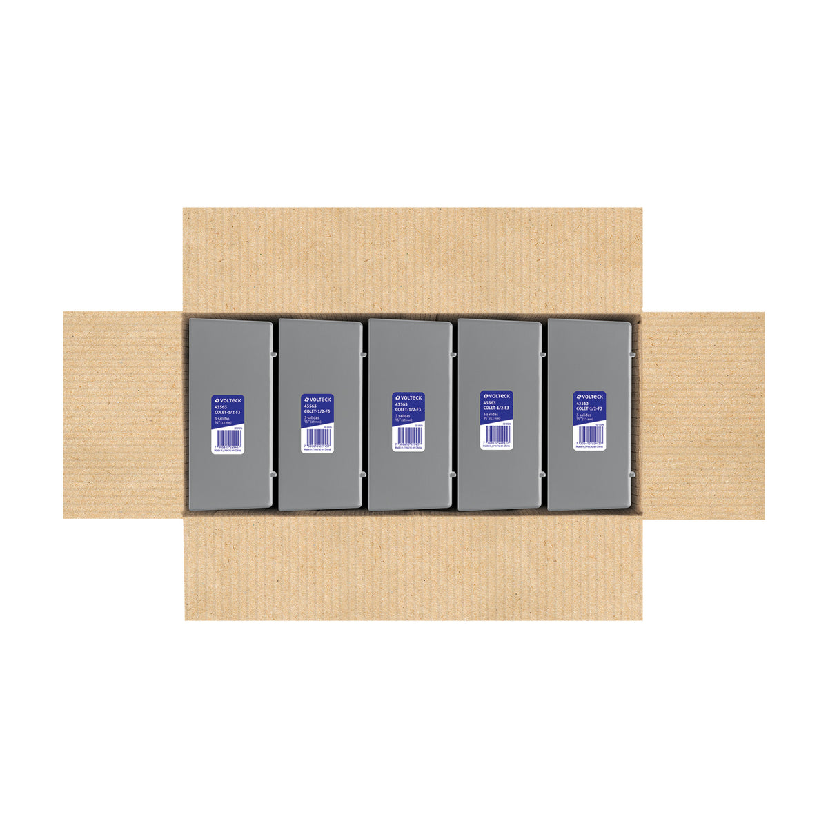 Conector Volteck COLET-1/2-F3 Aluminio 3 vías 1/2" NPT