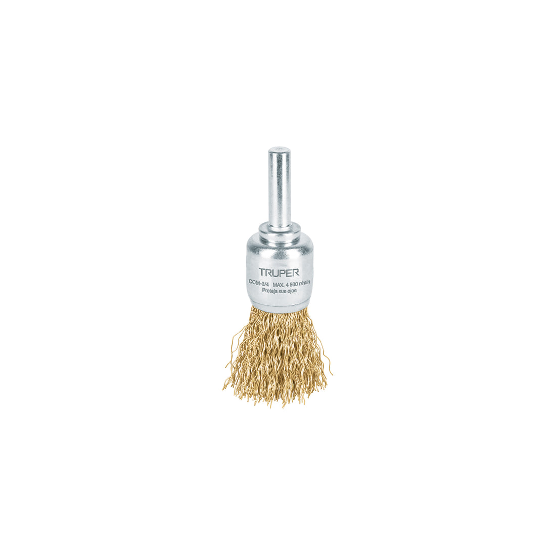 COM-3/4 Carda tipo brocha 3/4" alambre grueso para taladro, TRUPER