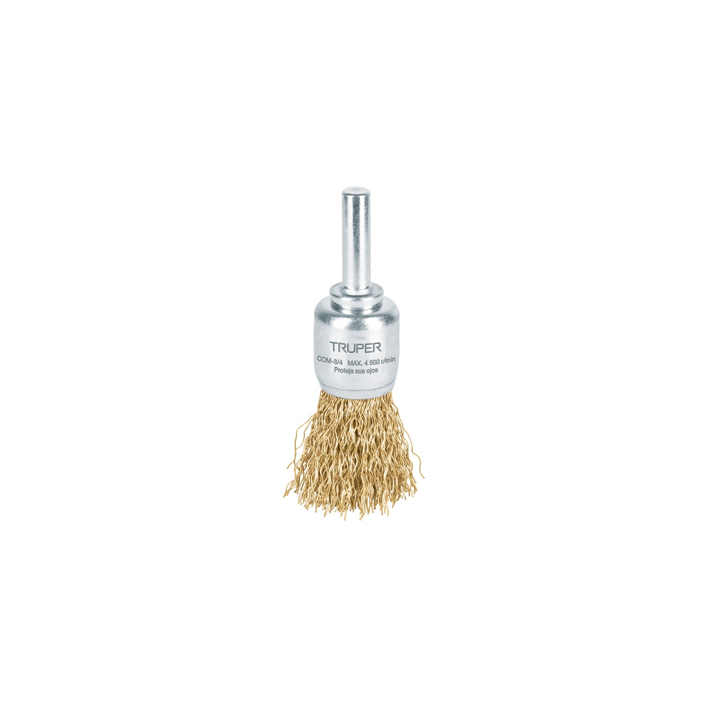 COM-3/4 Carda tipo brocha 3/4" alambre grueso para taladro, TRUPER