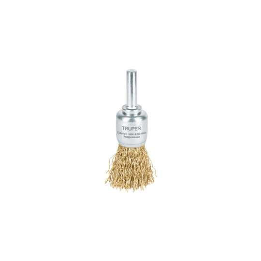 COM-3/4 Carda tipo brocha 3/4" alambre grueso para taladro, TRUPER