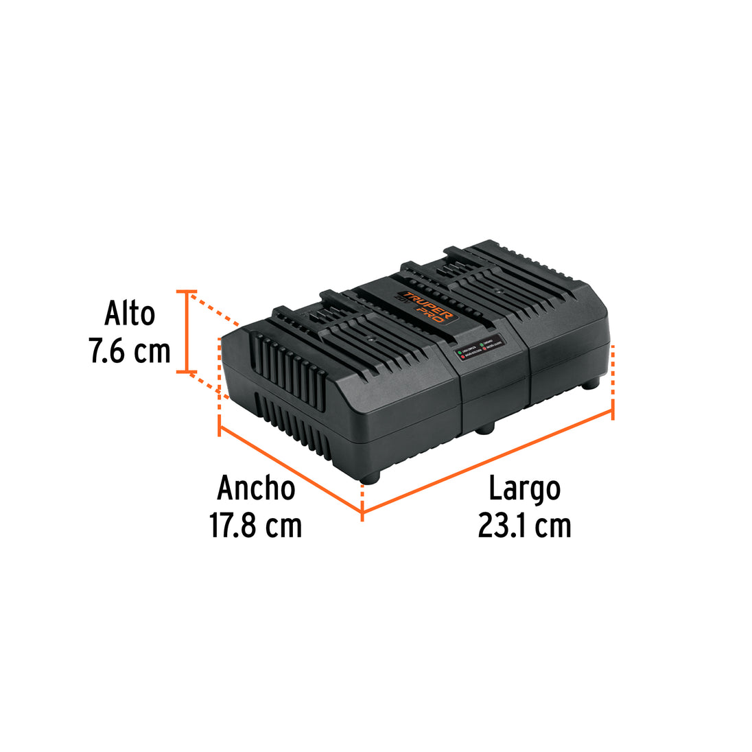 Cargador Dual Truper COM-CBA, 2 Baterías 2Ah, 20V