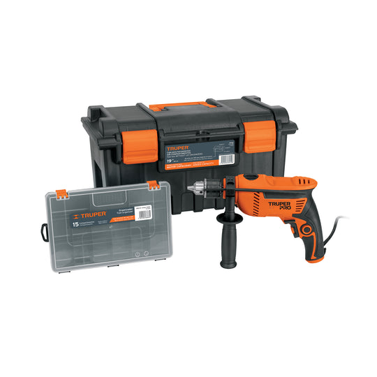 COMBO-100 Rotomartillo 1/2" 650W, caja para herramienta y organizador