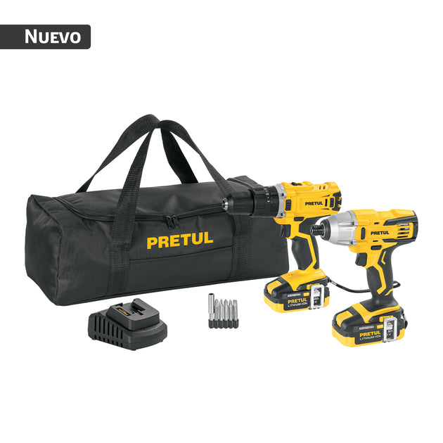 COMBO-20P Combo rotomartillo/dest + dest/impacto, 20V, PRETUL