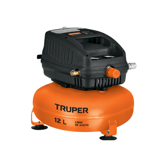 COMP-12S Compresor libre de aceite, 12L, 1HP, 127V, TRUPER