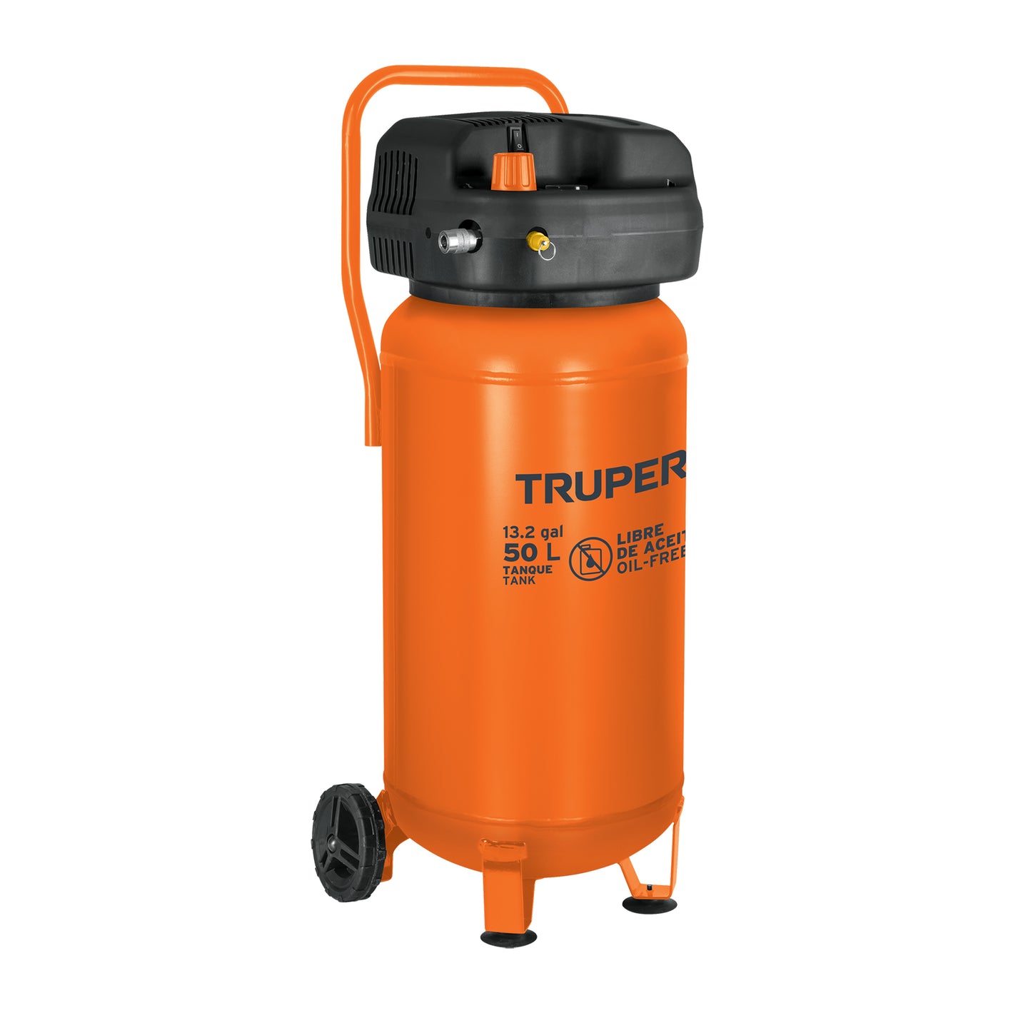 COMP-50S Compresor libre de aceite, 50L, 3HP, vertical, 127V, TRUPER