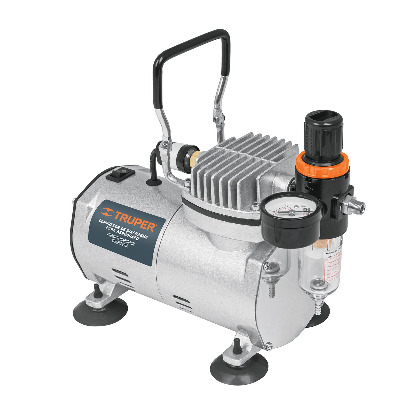 COMP-AERO Compresor libre de aceite, para aerografo,1/5HP,127V, TRUPER