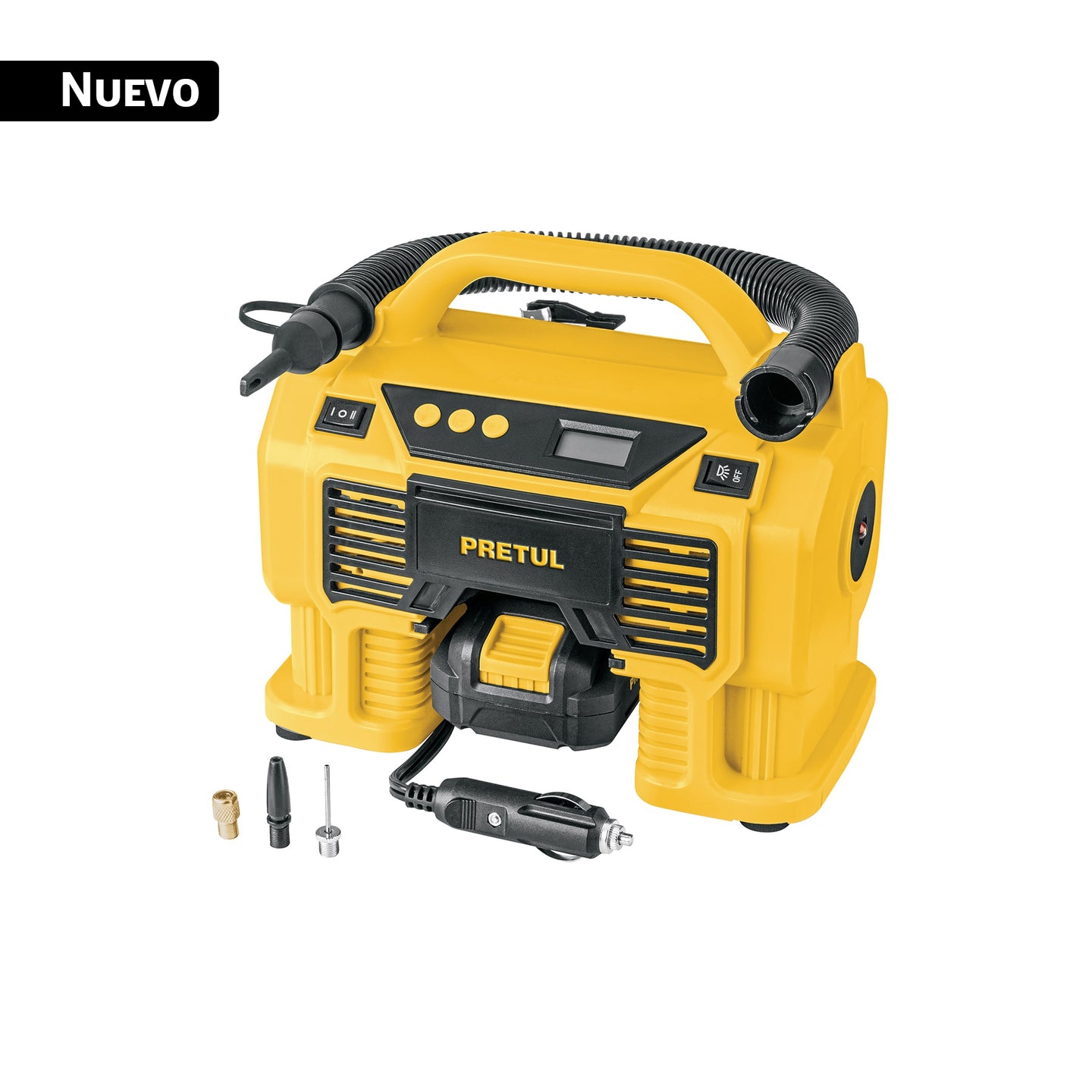 COMPI-20P Inflador/soplador para auto, 20V, 1 batería 2Ah, PRETUL