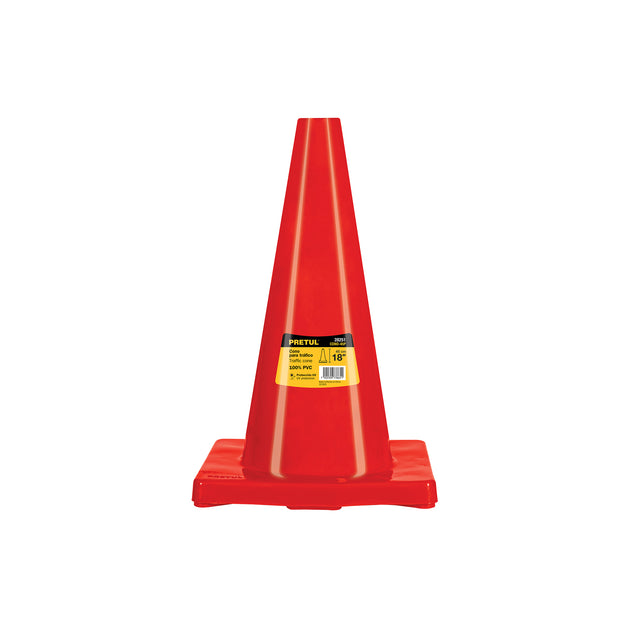 CONO-45P Cono de precaución de 45 cm de PVC, PRETUL
