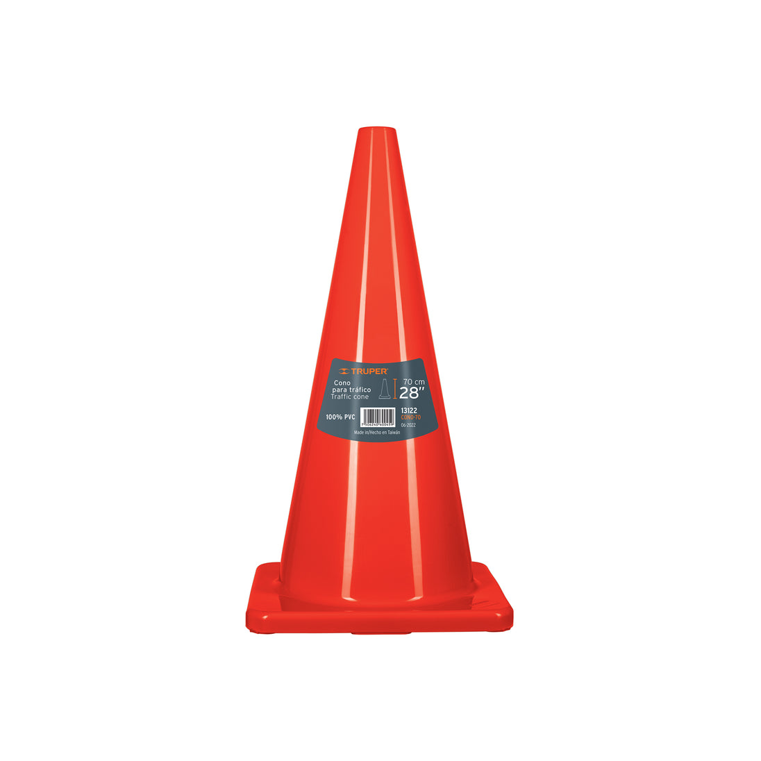 CONO-70 Cono de precaución de 70 cm de PVC, Truper