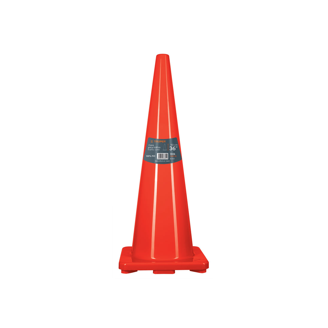 CONO-90 Cono de precaución de 90 cm de PVC, Truper