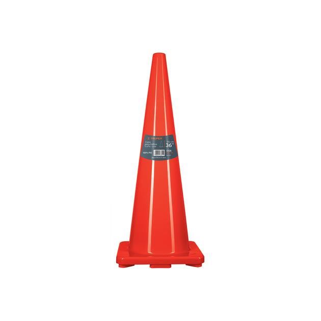 CONO-90 Cono de precaución de 90 cm de PVC, Truper